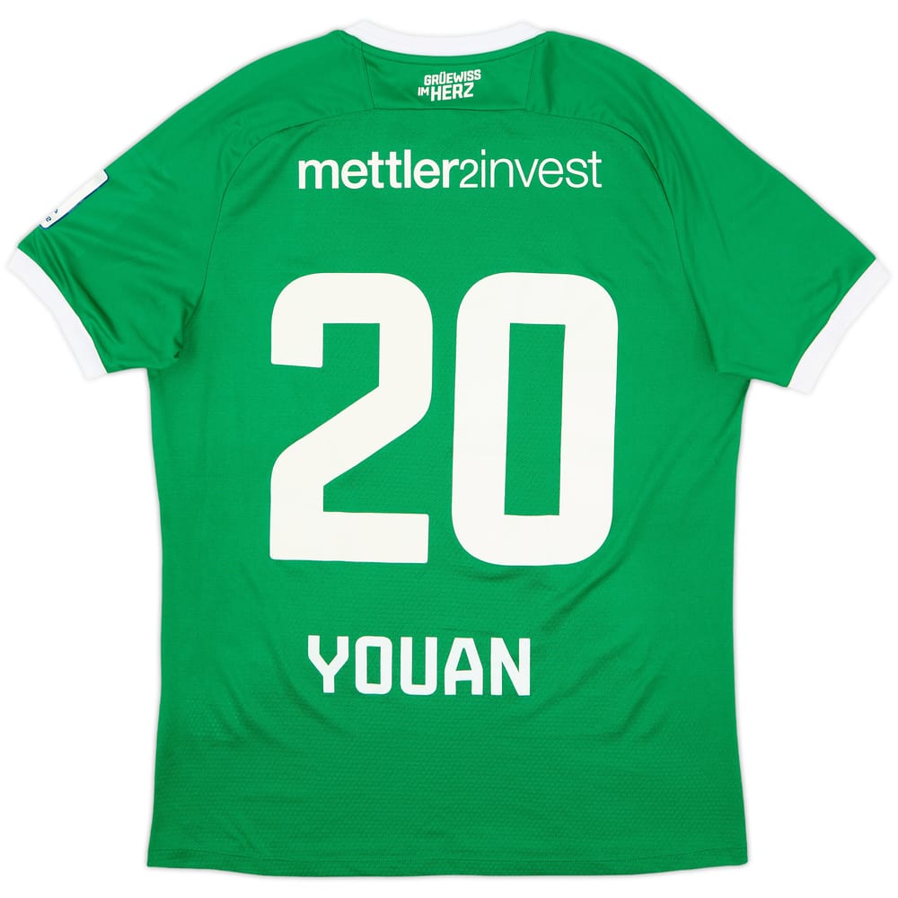 2021-22 St Gallen Match Issue Home Shirt Youan #20