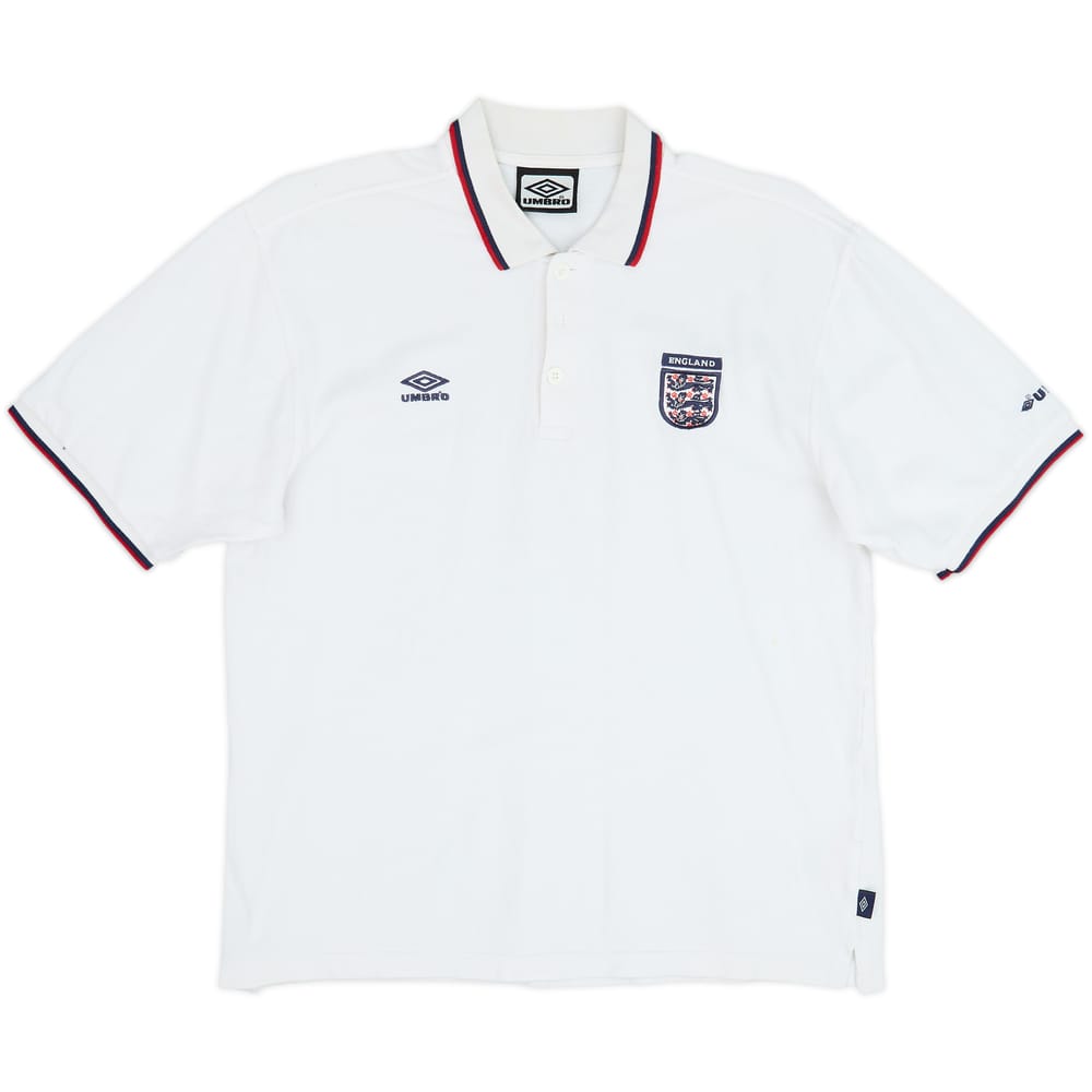 2000-01 England Umbro Polo Shirt - 9/10 - (M)