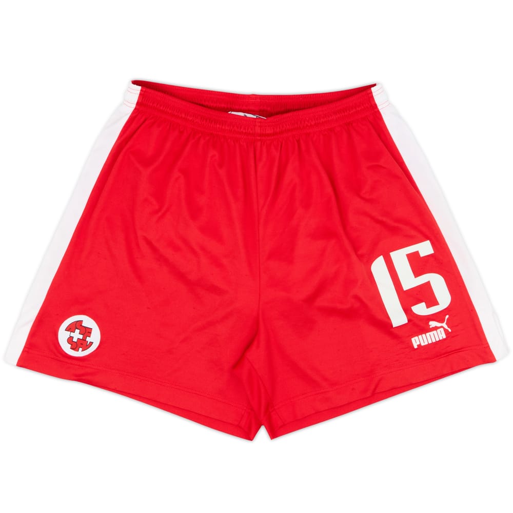 2004-05 Switzerland Player Issue Home Shorts #15 - 7/10 - (M)