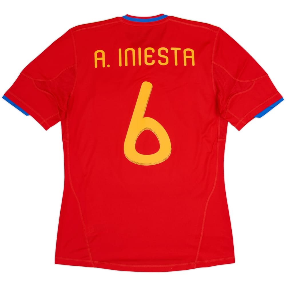 Camiseta de local de España 2009-10 A. Iniesta #6 (M)