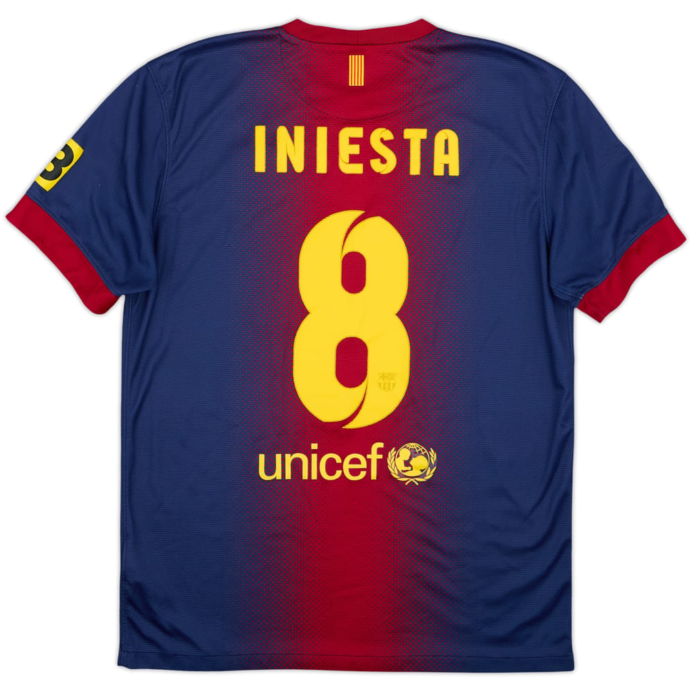 2012-13 Barcelona Home Shirt Iniesta #8 - 6/10 - (M)