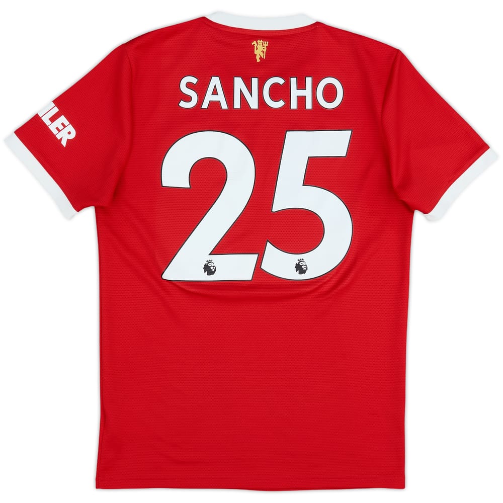 2021-22 Manchester United Home Shirt Sancho #25 - 8/10 - (S)