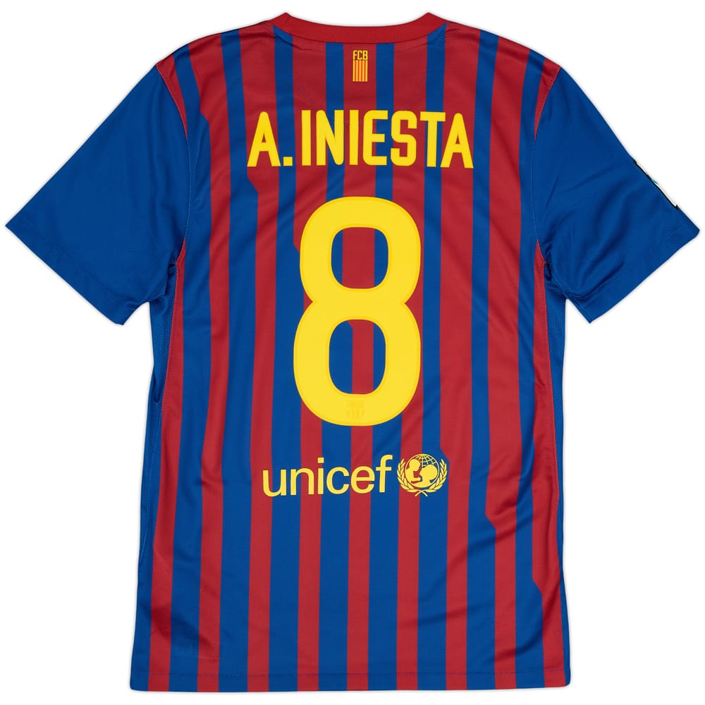 2011-12 Barcelona Home Shirt A.Iniesta #8 - 8/10 - (S)
