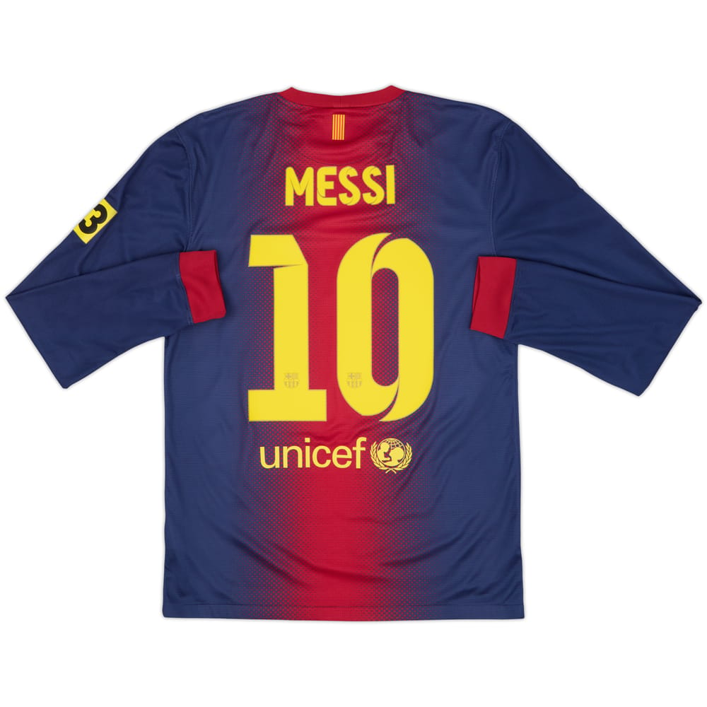 2012-13 Barcelona Home L/S Shirt Messi #10 - 8/10 - (S)