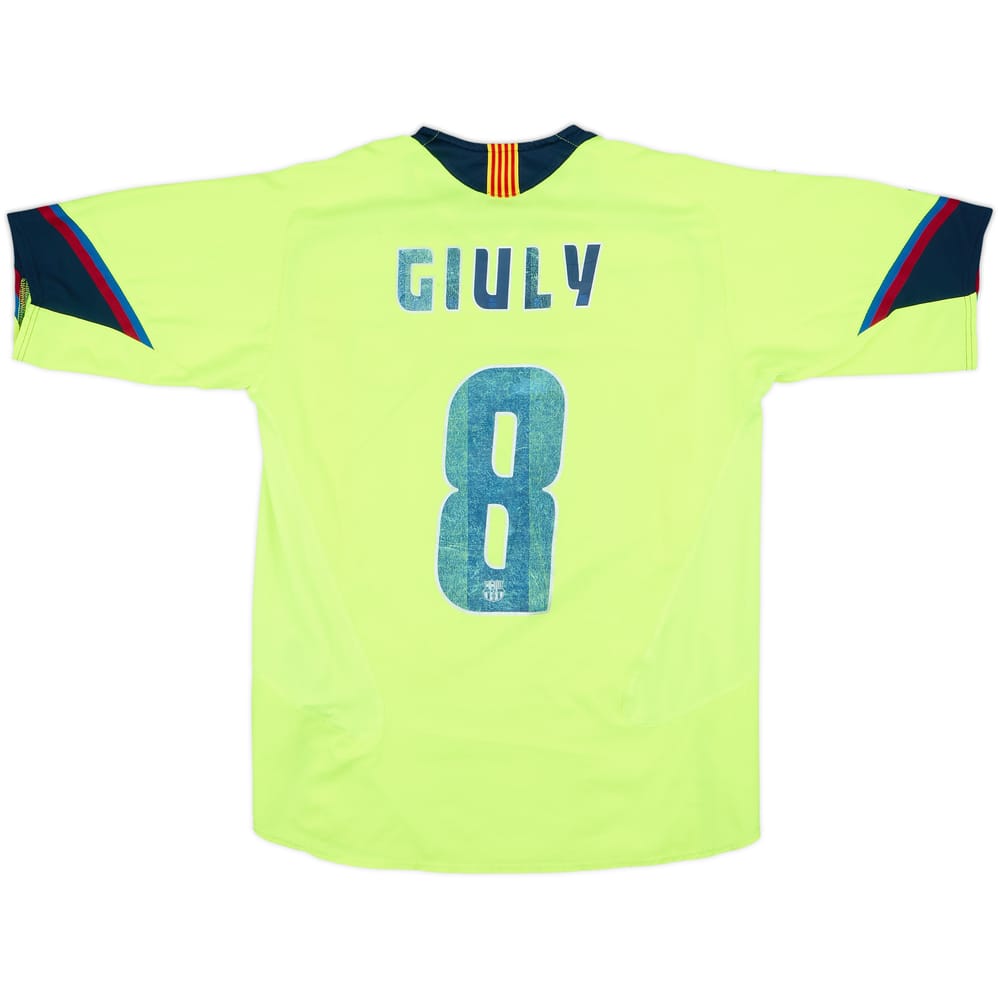 2005-06 Barcelona Away Shirt Giuly #8 - 5/10 - (M)