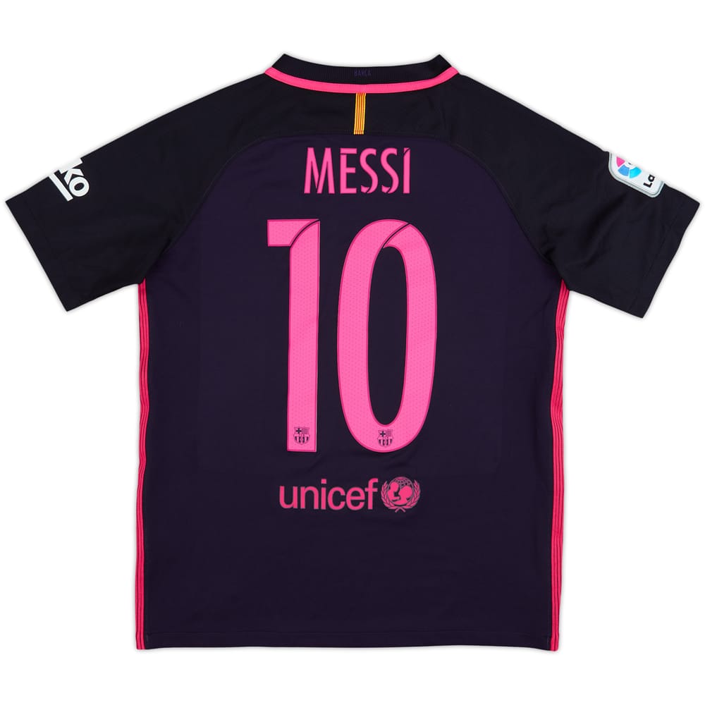 2016-17 Barcelona Away Shirt Messi #10 - 10/10 - (XL.Boys)
