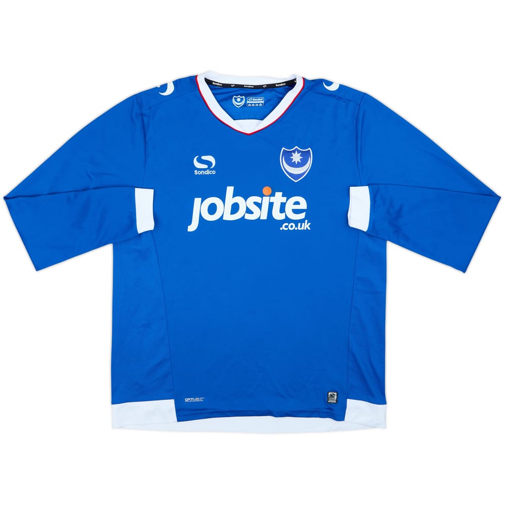 2016-17 Portsmouth Home L/S Shirt - 8/10 - (L)