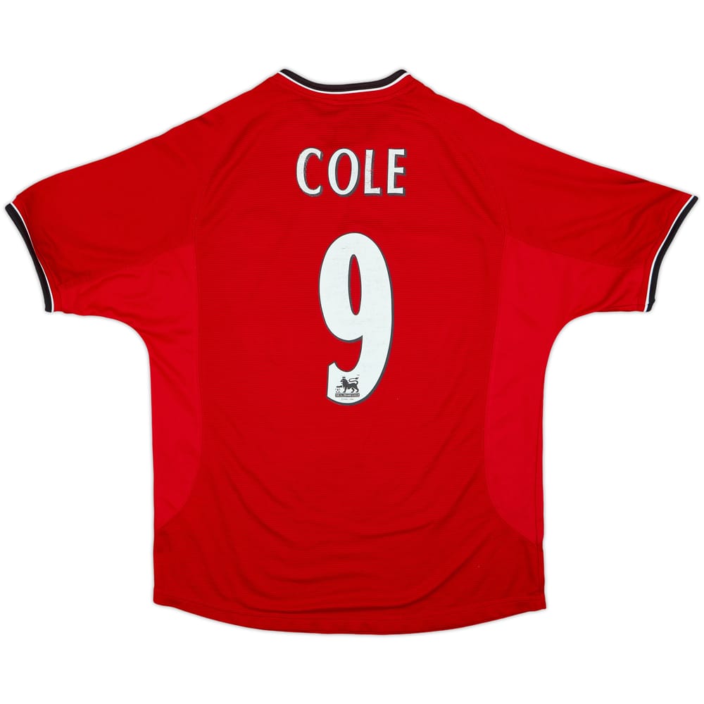 2000-02 Manchester United Home Shirt Cole #9 - 6/10 - (M)