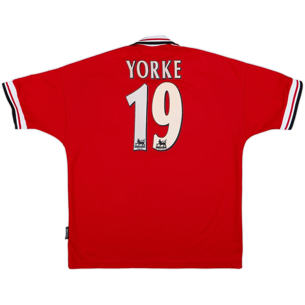 1998-00 Manchester United Home Shirt Yorke #19 - 5/10 - (L)