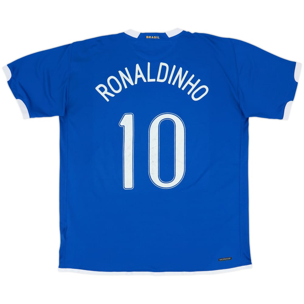 Camiseta de visitante de Brasil 2006-07 Ronaldinho #10 - 5/10 - (XXL)