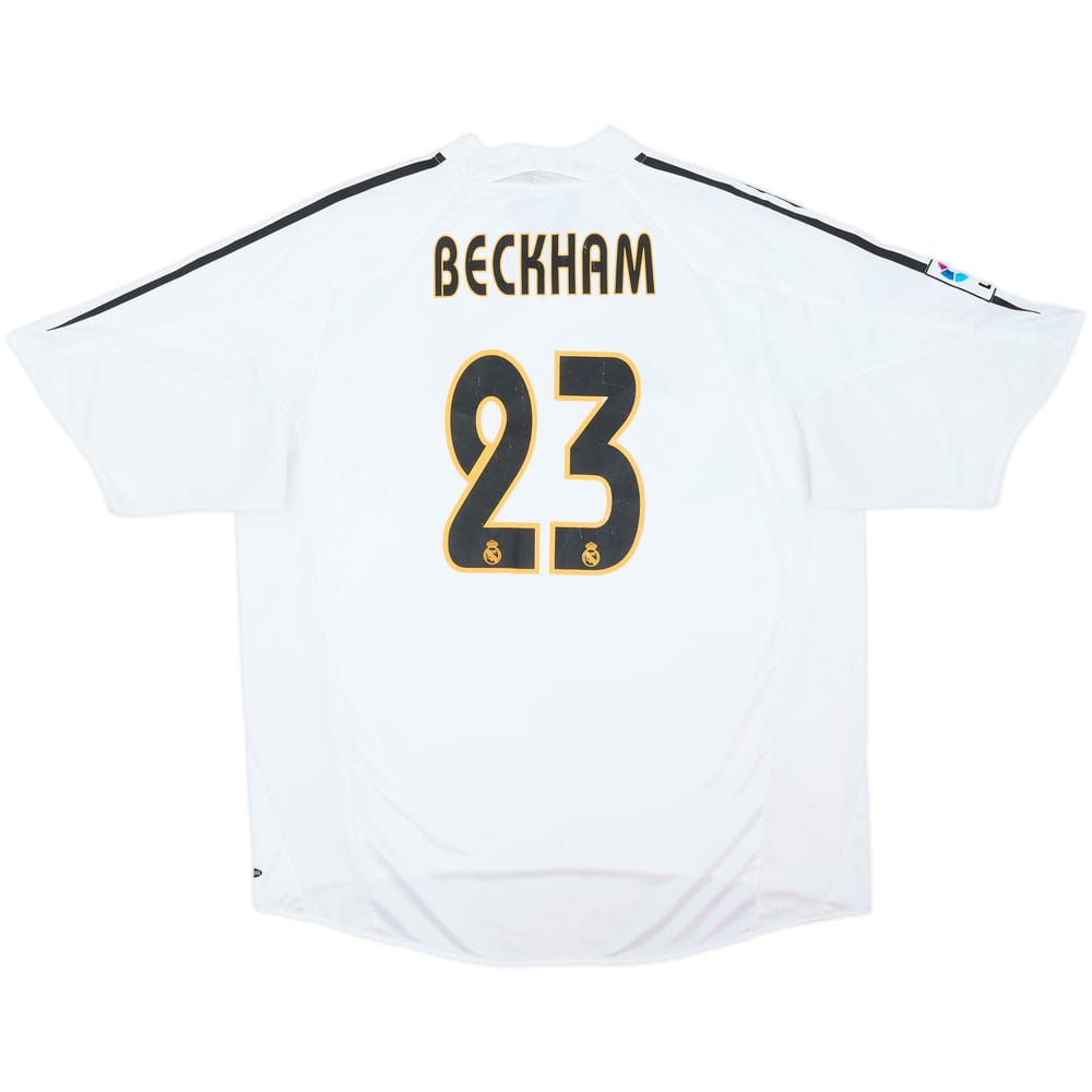 2004-05 Real Madrid Home Shirt Beckham #23 - 7/10 - (XXL)