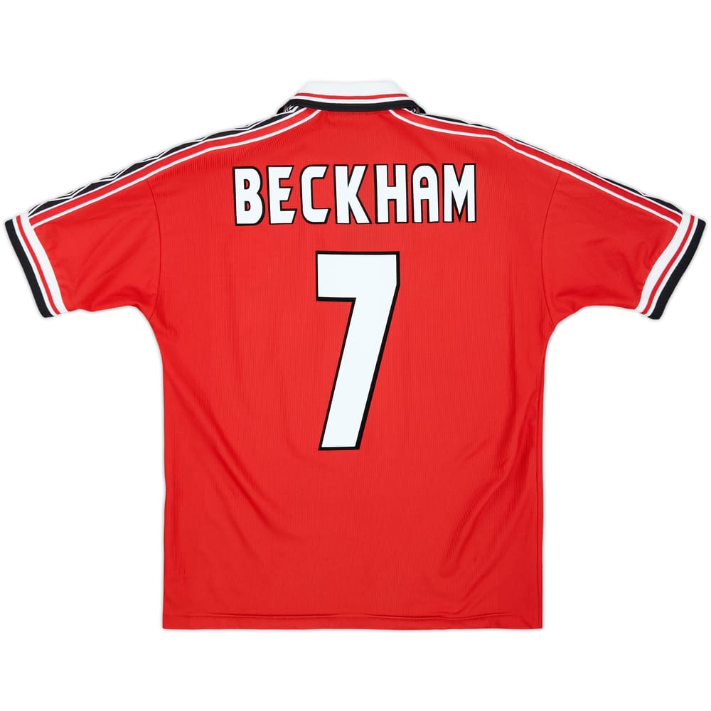 1998-00 Manchester United Home Shirt Beckham #7 - 8/10 - (M)