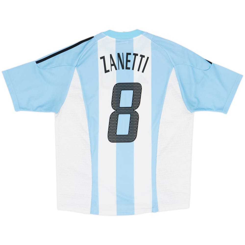 2002-04 Argentina Home Shirt Zanetti #8 - 7/10 - (L)