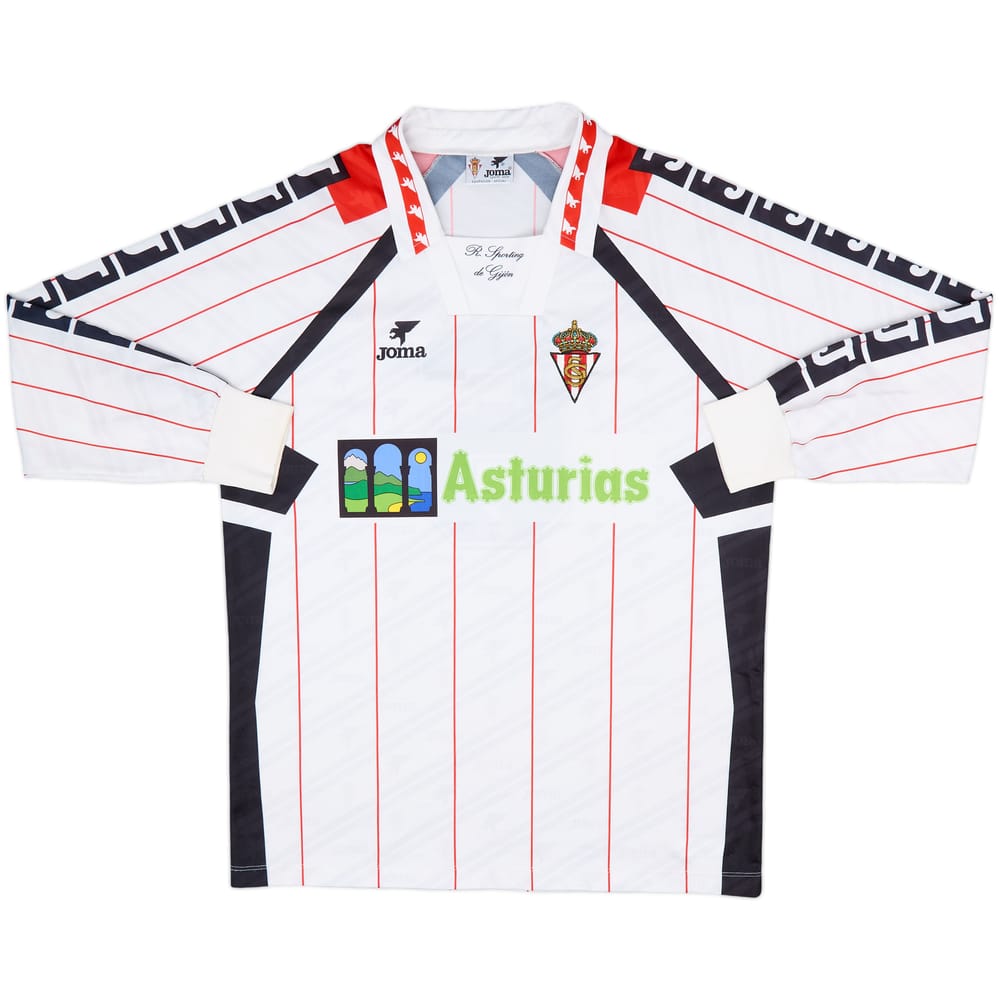 Camiseta de visitante de Manga Larga de juego del Sporting Gijon 1994-96 #6