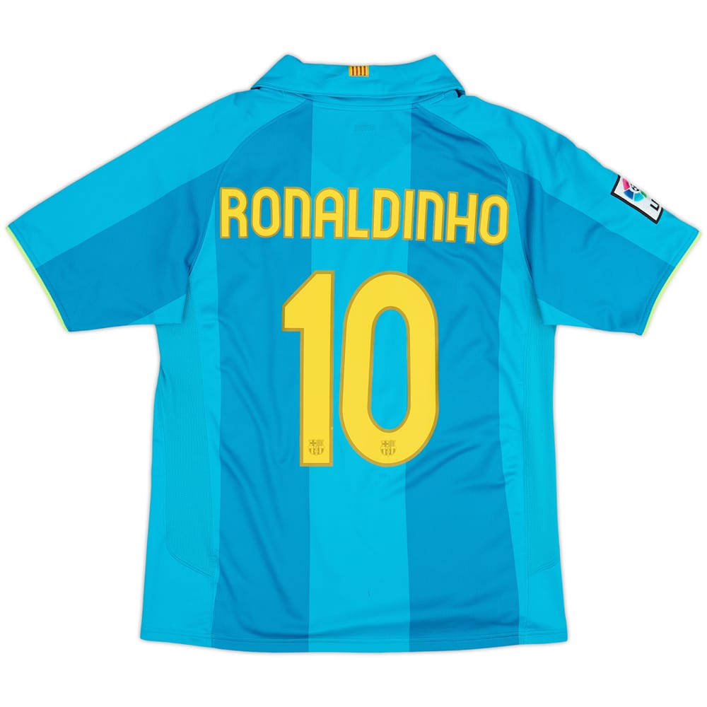 2007-09 Barcelona Away Shirt Ronaldinho #10 - 8/10 - (M)