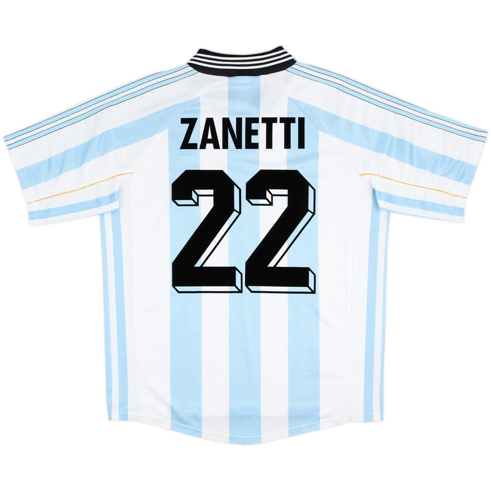 1998-99 Argentina Home Shirt Zanetti #22 - 9/10 - (L)