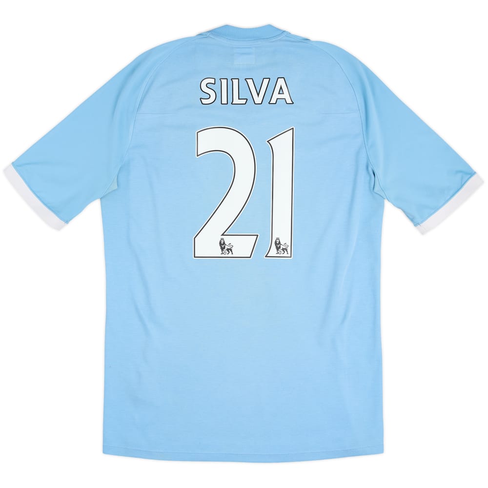 2010-11 Manchester City Home Shirt Silva #21 - 6/10 - (M)