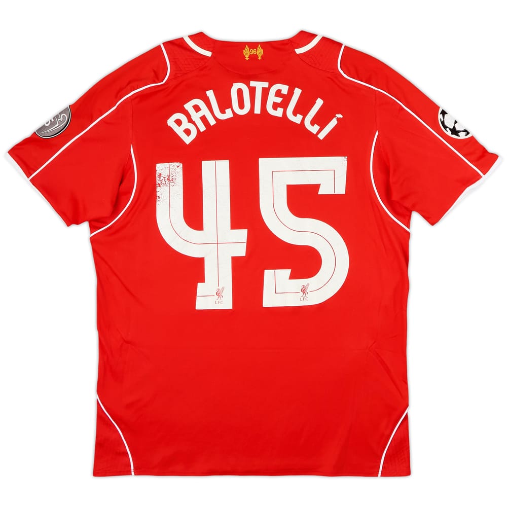 2014-15 Liverpool Home Shirt Balotelli #45 - 5/10 - (L)