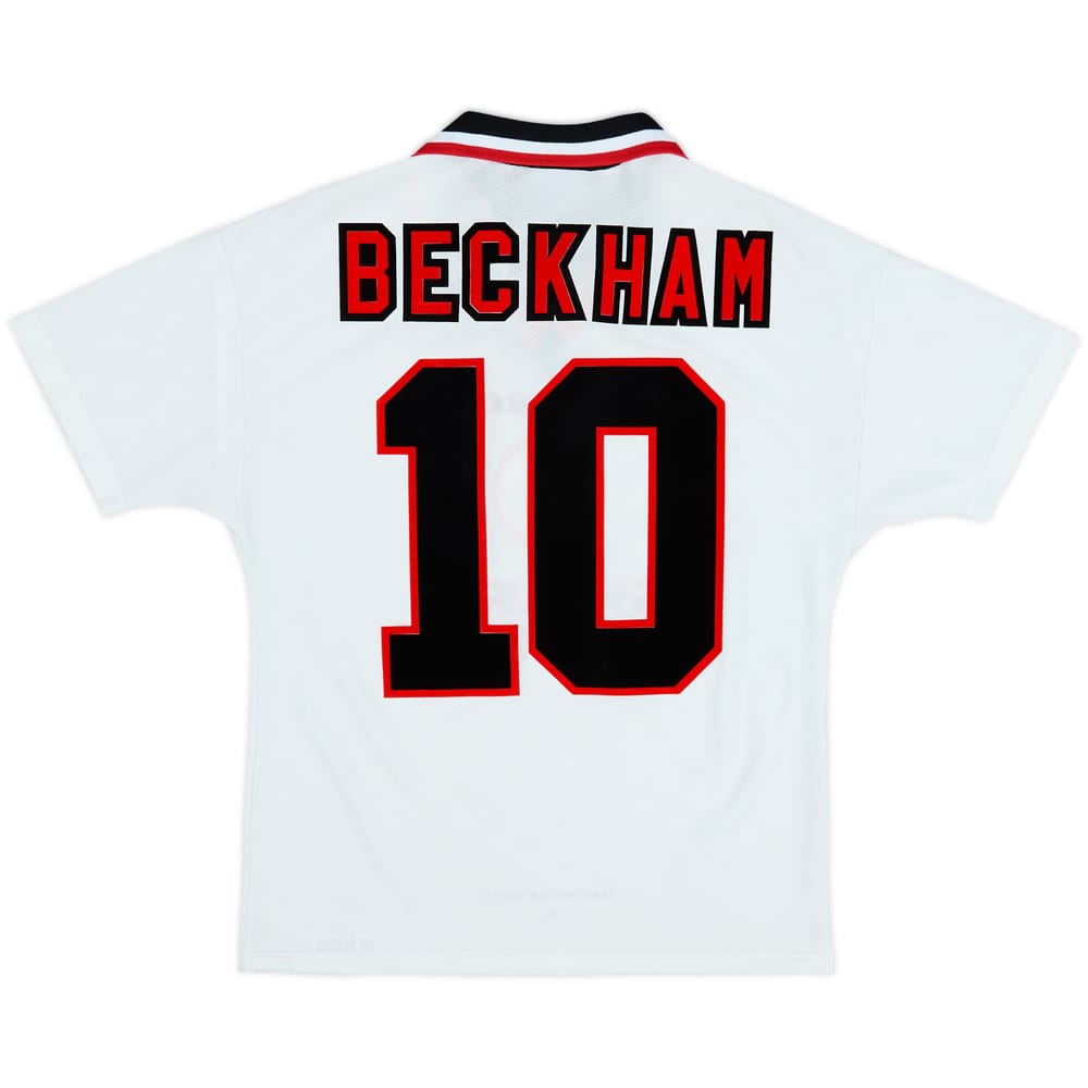1996-97 Manchester United Away Shirt Beckham #10 - 8/10 - (15-16 Years)