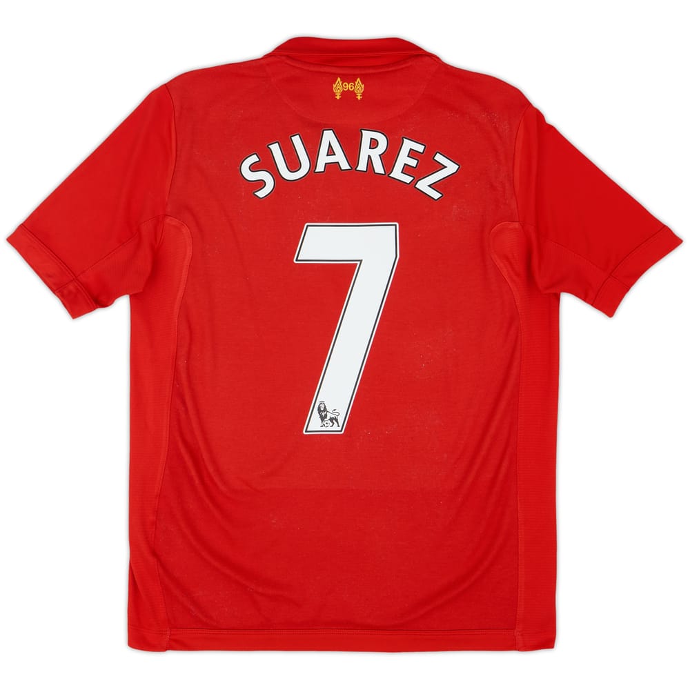 2012-13 Liverpool Home Shirt Suarez #7 - 7/10 - (XL.Boys)