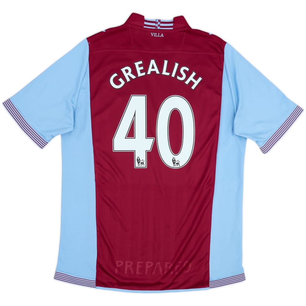 2013-14 Aston Villa Home Shirt Grealish #40 - 8/10 - (XXL)