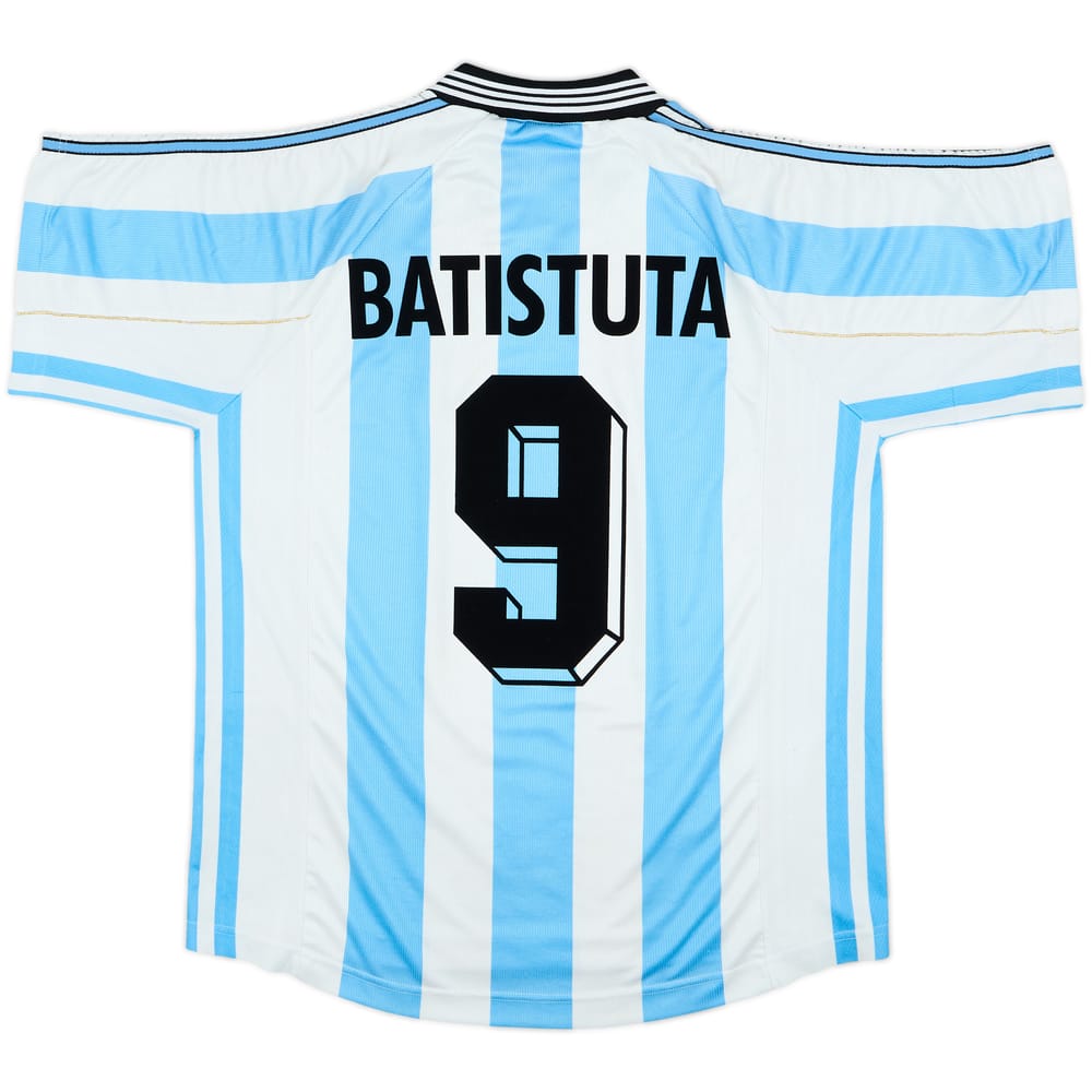 1998-99 Argentina Home Shirt Batistuta #9 - 6/10 - (L)