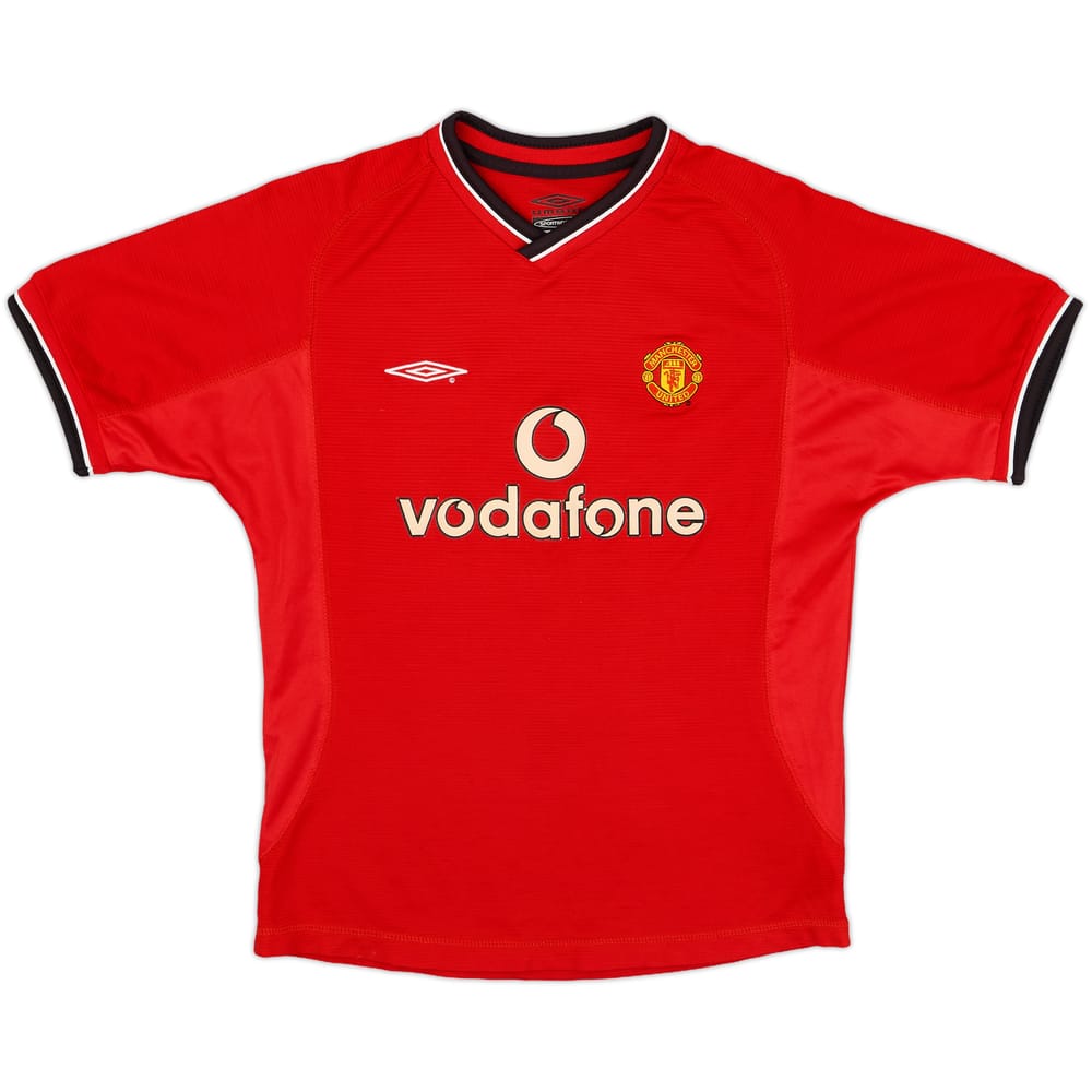 2000-02 Manchester United Home Shirt - 8/10 - (M.Boys)