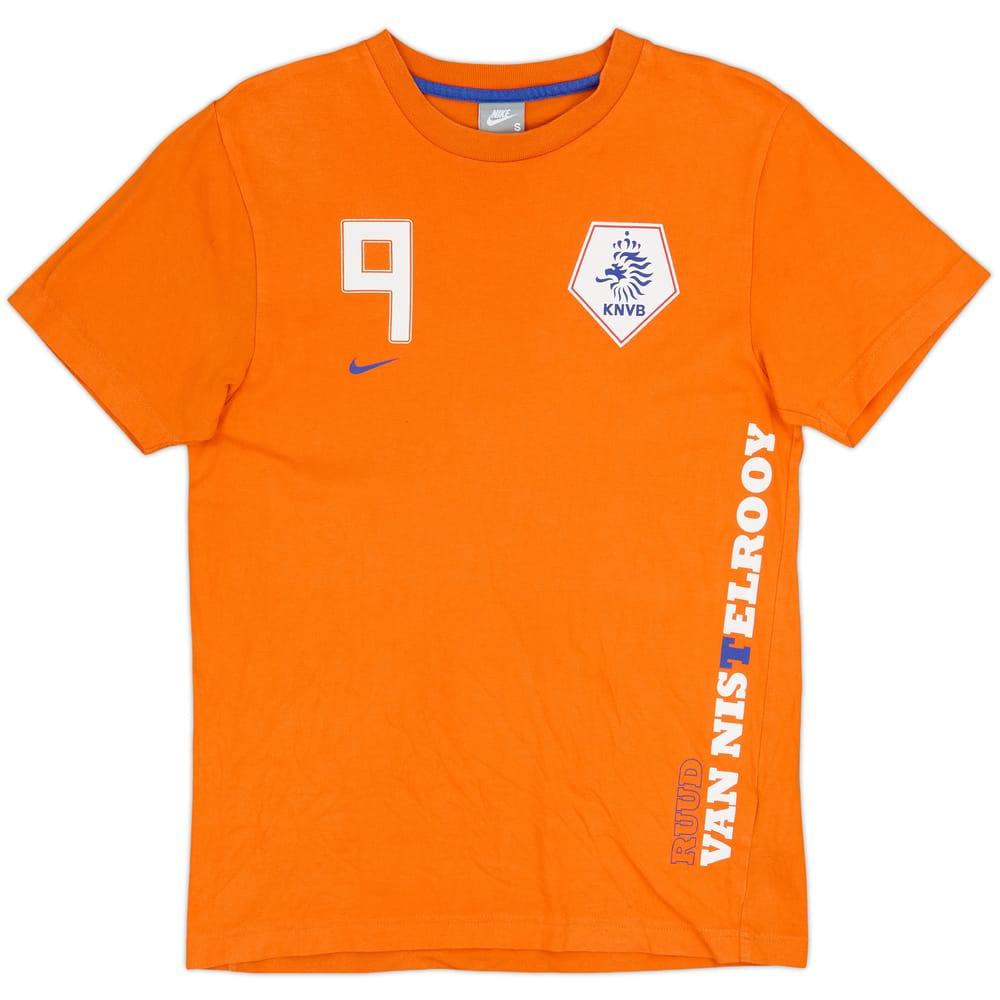 2008-09 Netherlands Nike Graphic Tee Ruud van Nistelrooy #9 - 8/10 - (S)