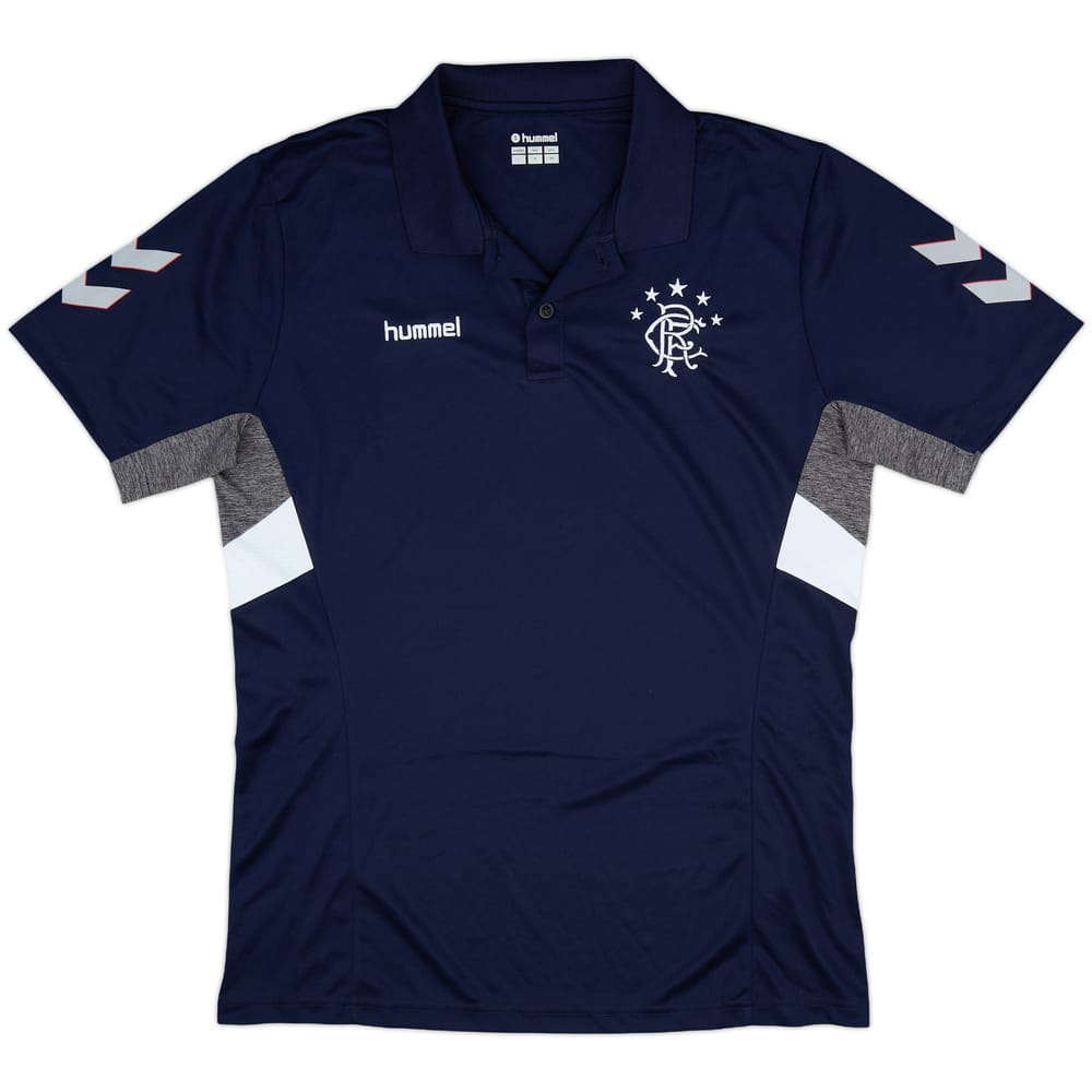 2018-19 Rangers Hummel Polo Shirt - 9/10 - (L)