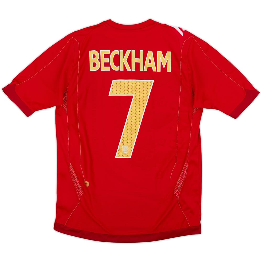 2006-08 England Away Shirt Beckham #7 - 6/10 - (S)