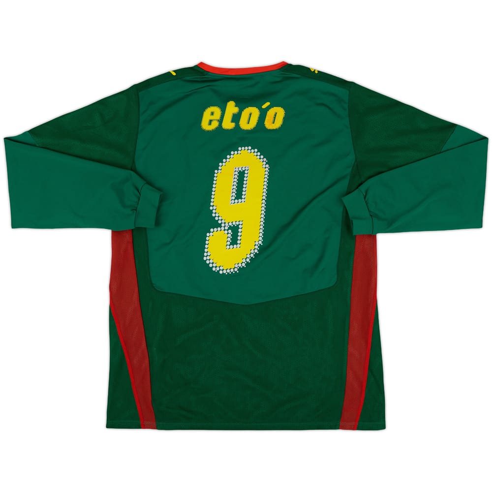 2008-09 Cameroon Player Issue Home L/S Shirt Eto'o #9 - 6/10 - (L)