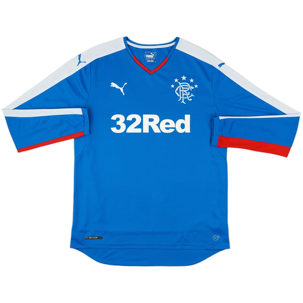 2015-16 Rangers Home L/S Shirt - 6/10 - (L)
