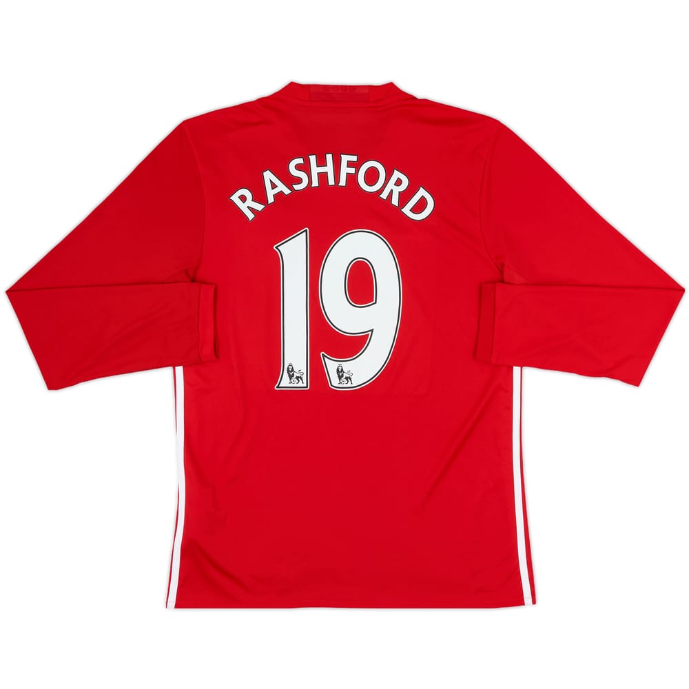 2016-17 Manchester United Home L/S Shirt Rashford #19 - 6/10 - (M)