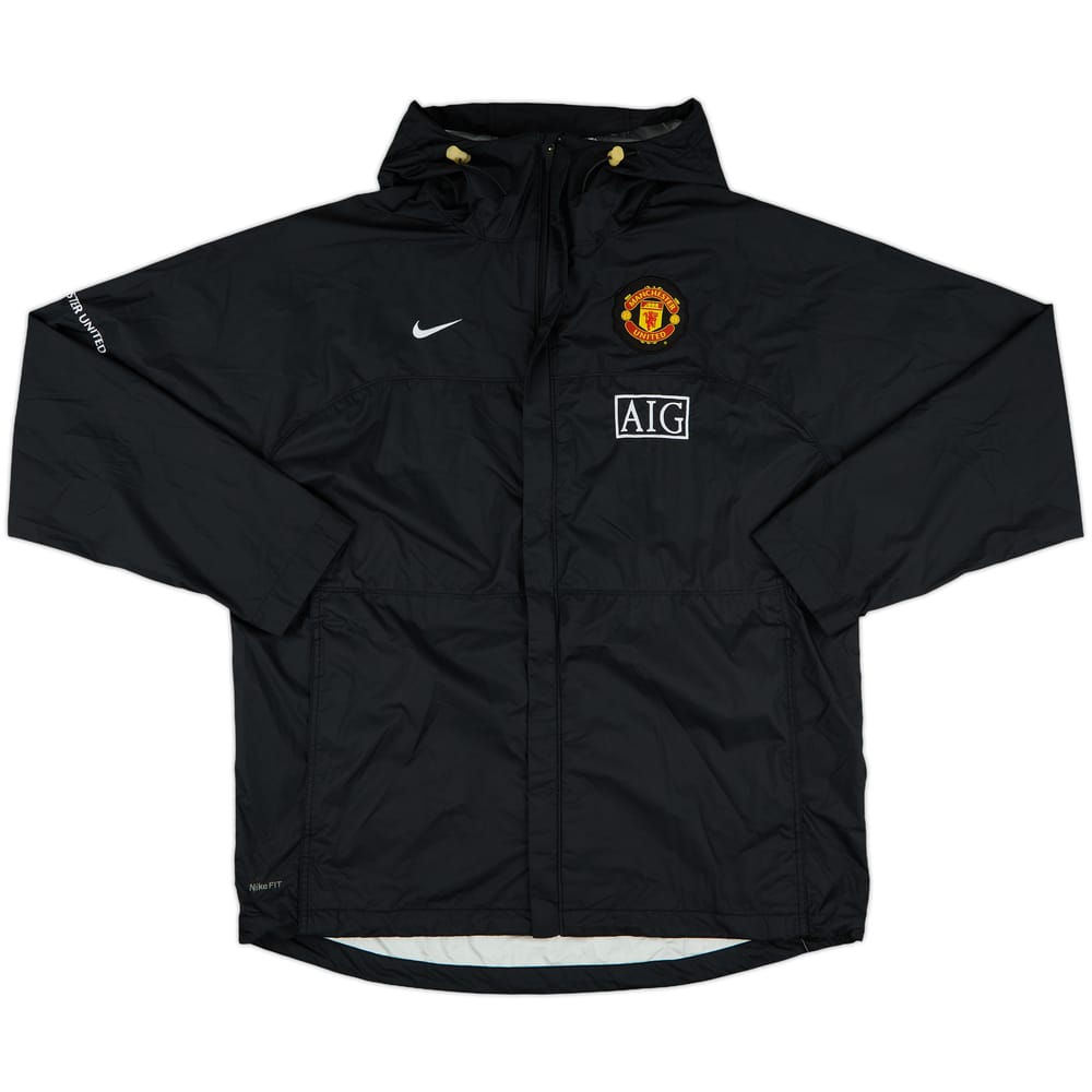 2008-09 Manchester United Nike Hooded Rain Jacket - 9/10 - (XL)
