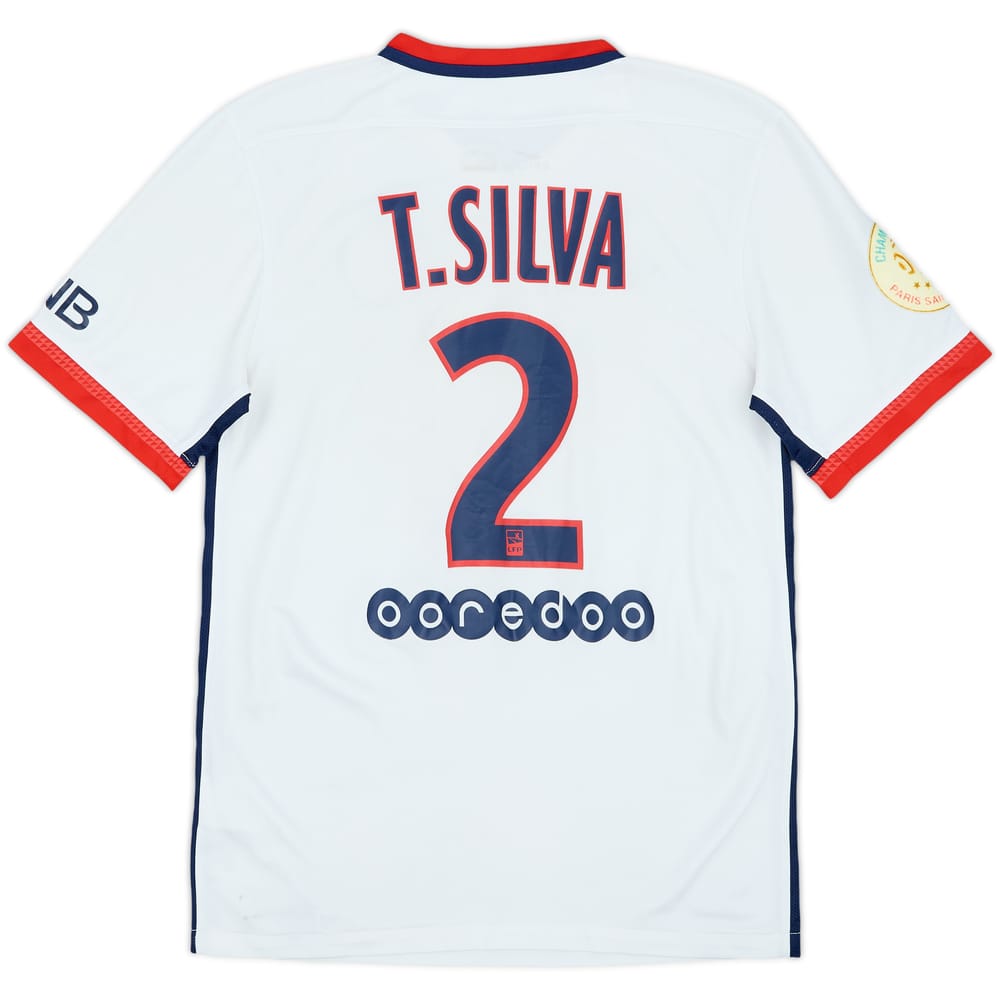 2015-16 Paris Saint-Germain Away Shirt T.Silva #2 - 4/10 - (S)