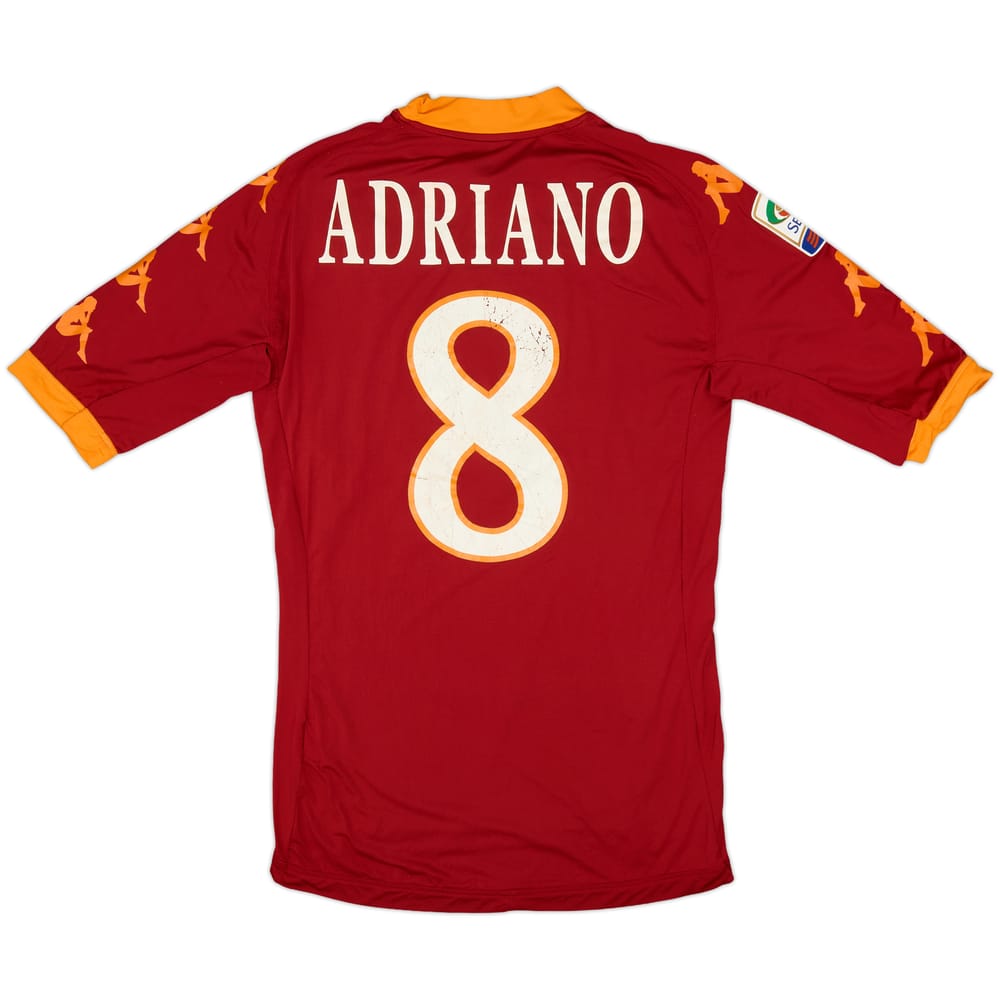 2010-11 Roma Home Shirt Adriano #8 - 5/10 - (S)