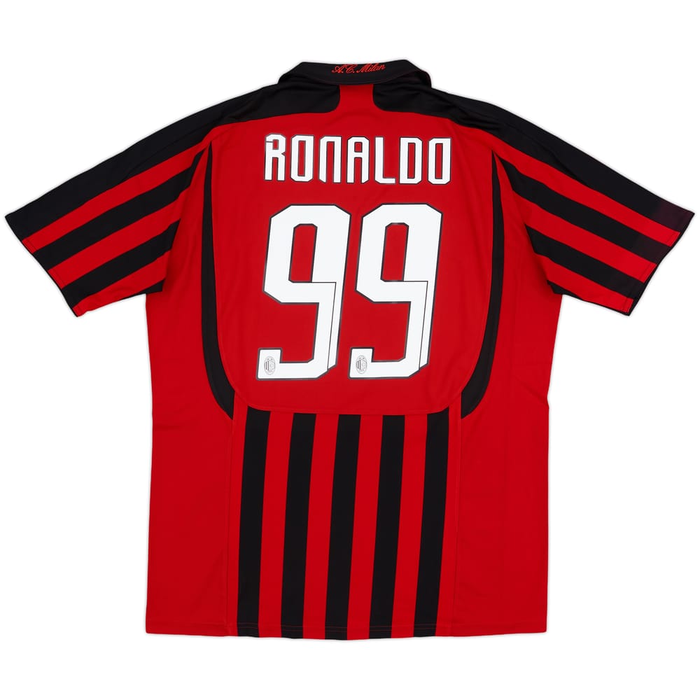 2007-08 AC Milan Home Shirt Ronaldo #99 - 6/10 - (L)