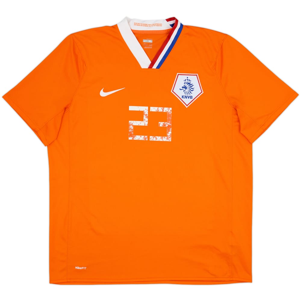 2008-10 Netherlands Home Shirt Van Der Vaart #23 - 3/10 - (XL)