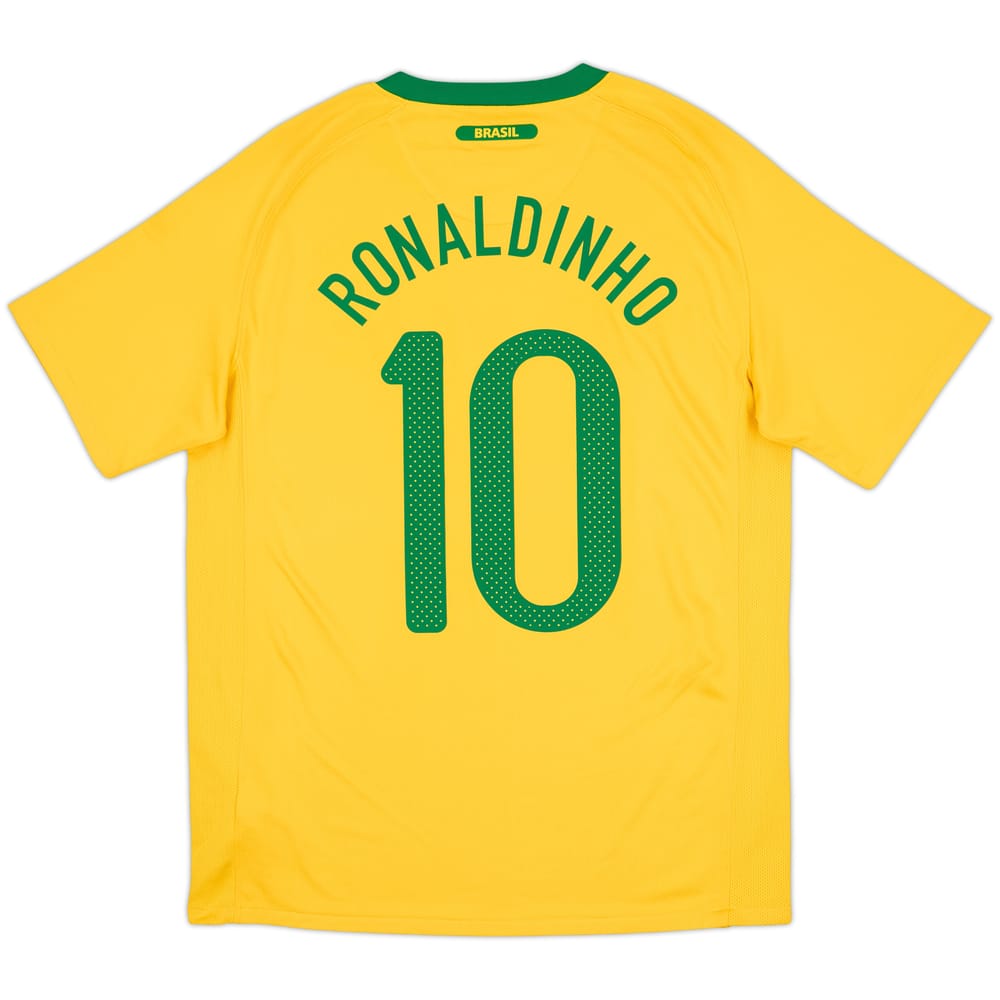 2010-11 Brazil Home Shirt Ronaldinho #10 - 10/10 - (M)