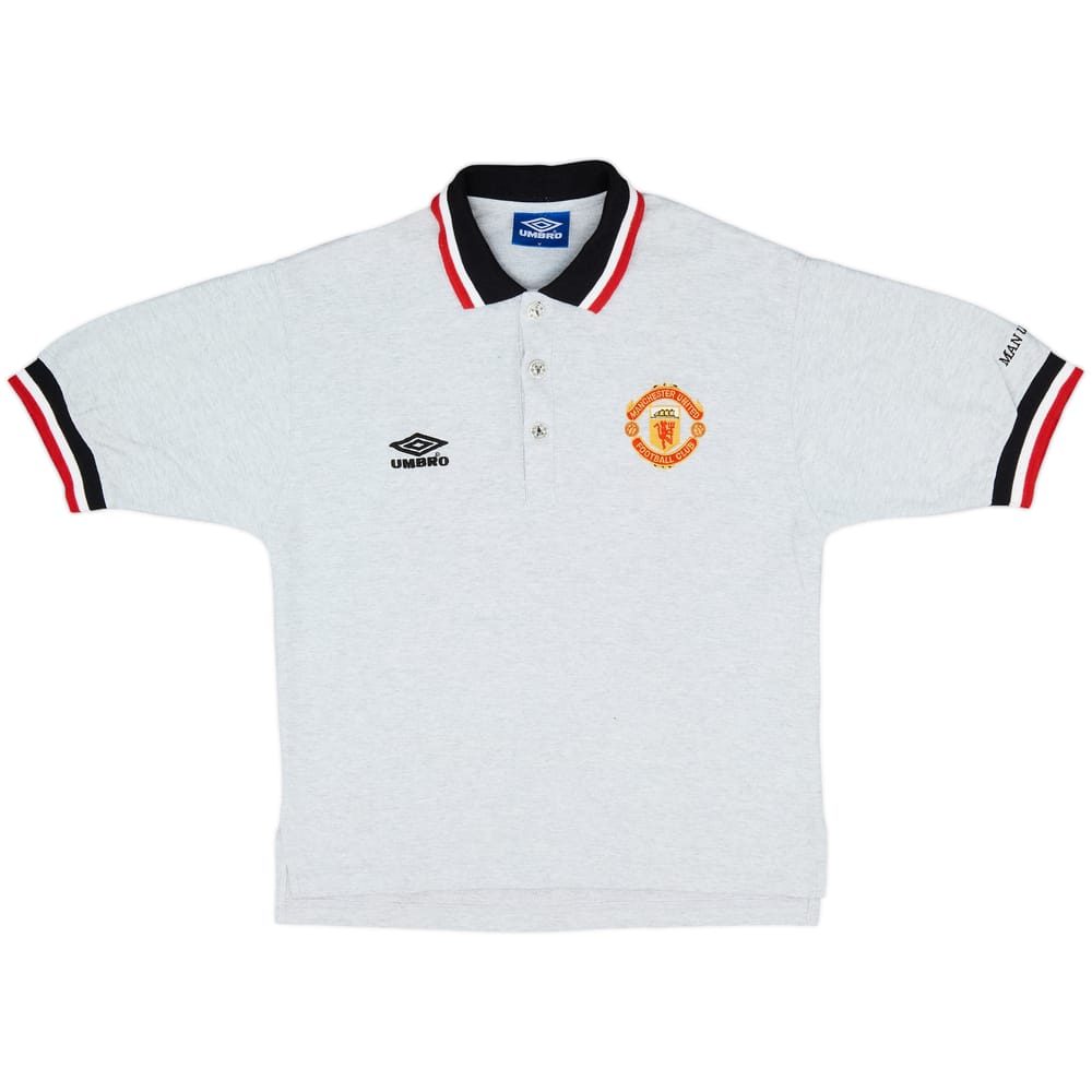 1996-97 Manchester United Umbro Polo Shirt - 8/10 - (Y)