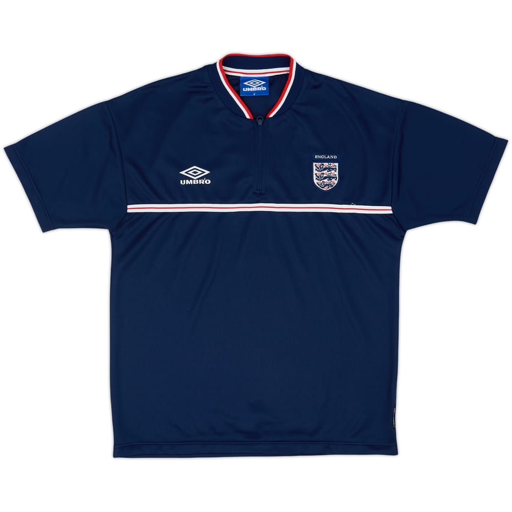 2000-02 England Umbro 1/4 Zip Training Shirt - 9/10 - (S)