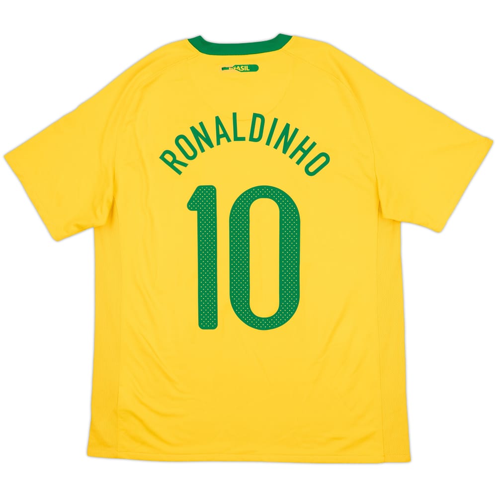 2010-11 Brazil Home Shirt Ronaldinho #10 - 5/10 - (L)