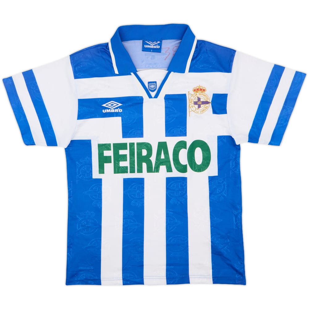 1994-97 Deportivo de La Coruna Home Shirt - 9/10 - (S)
