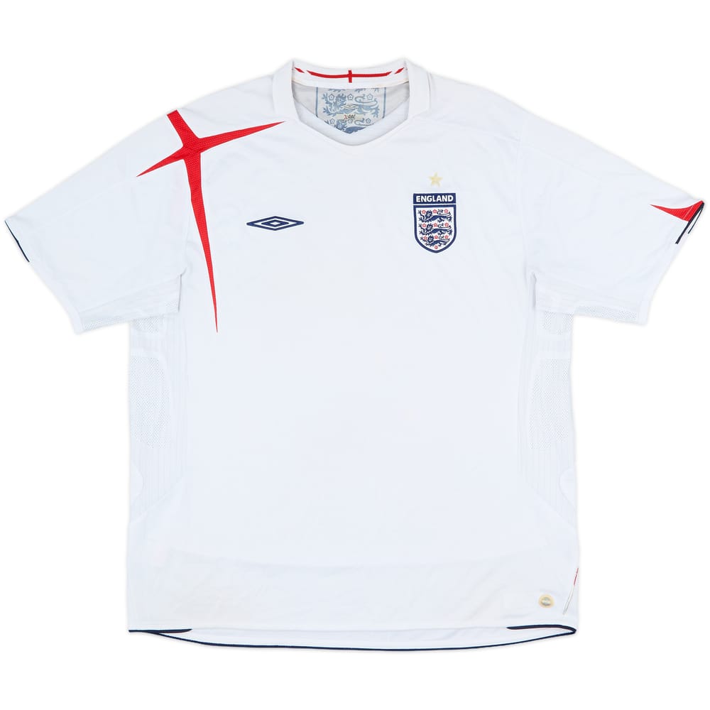 2005-07 England Home Shirt - 5/10 - (XXL)