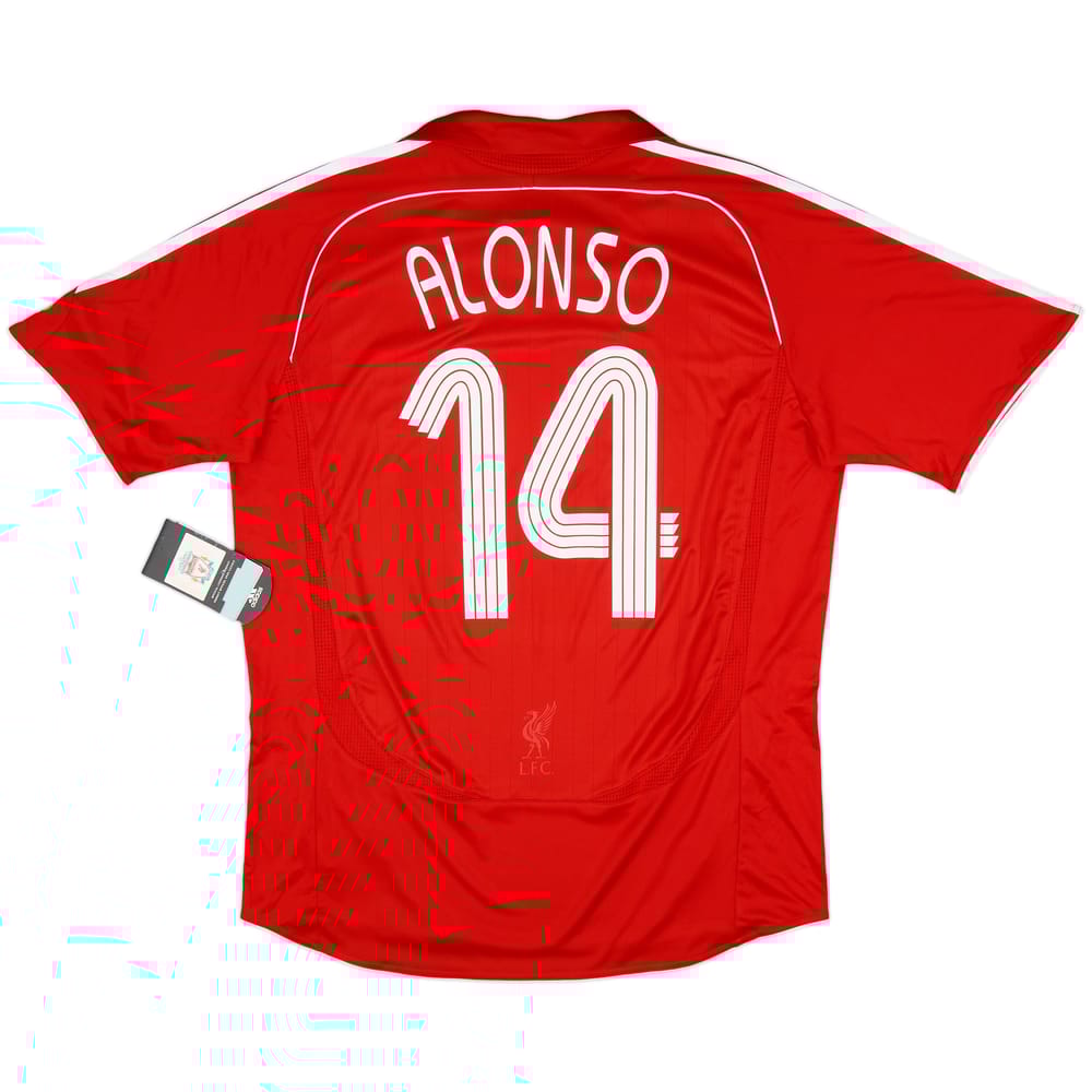 2006-08 Liverpool Home Shirt Alonso #14 (L)