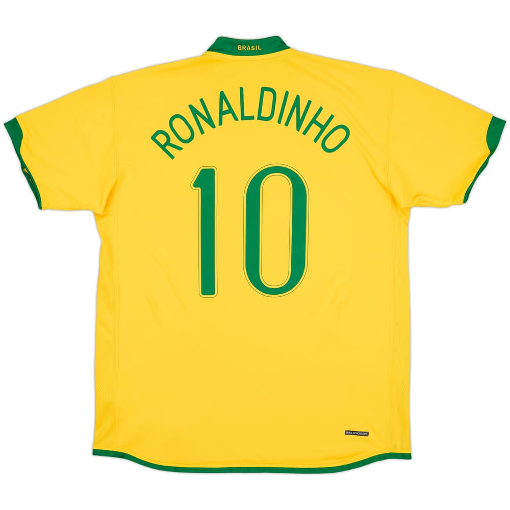 2006-08 Brazil Home Shirt Ronaldinho #10