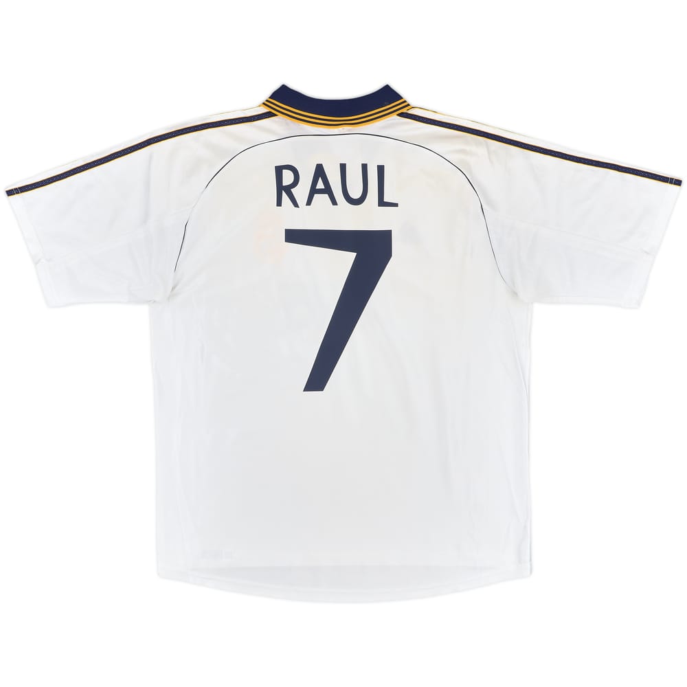1998-00 Real Madrid Home Shirt Raul #7 - 9/10 - (L)