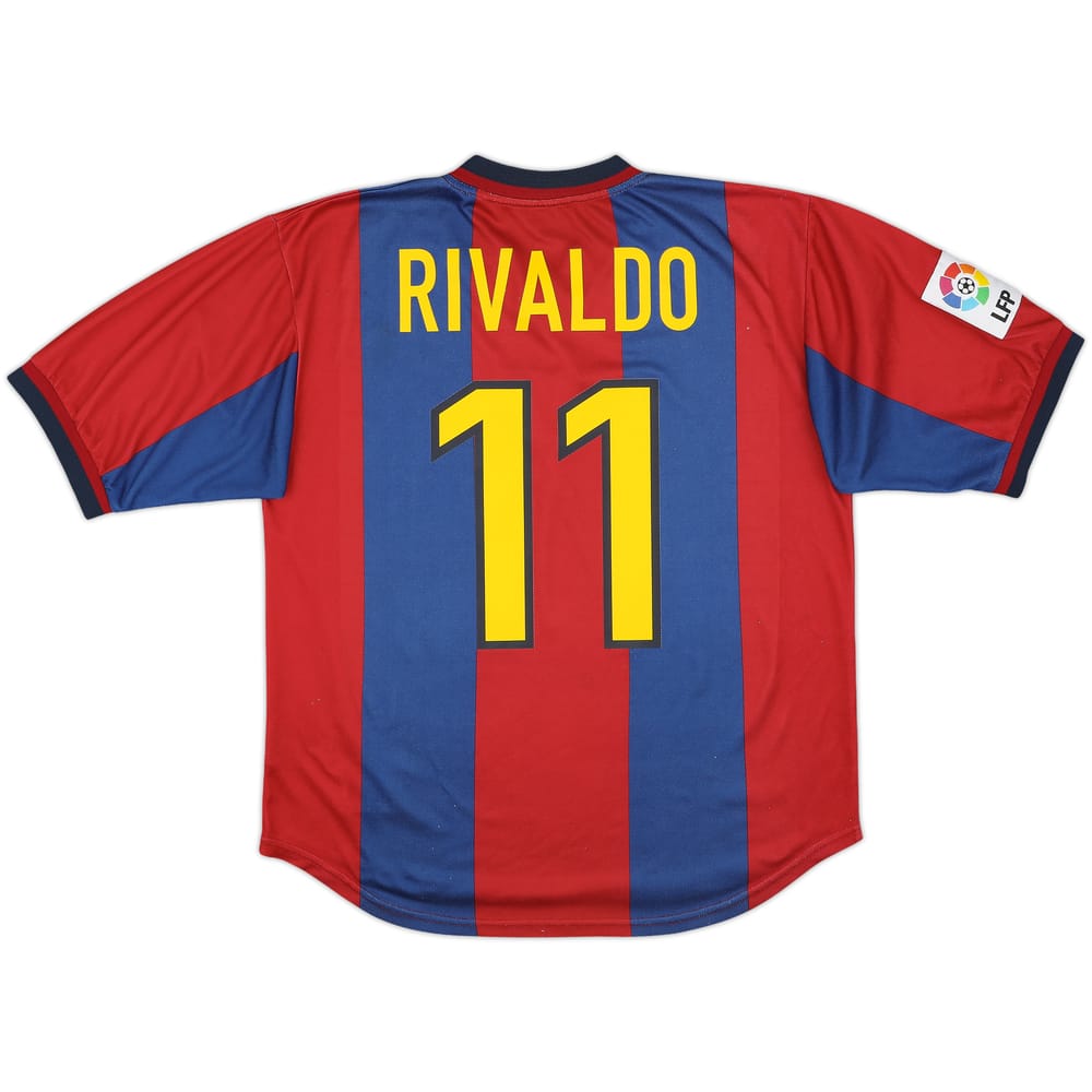 1998-00 Barcelona Home Shirt Rivaldo #11 - 8/10 - (M)