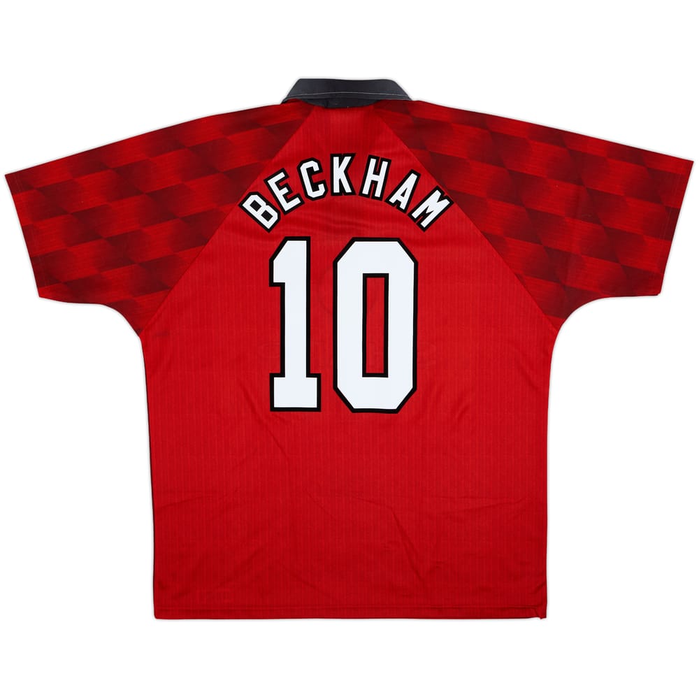 1996-98 Manchester United Home Shirt Beckham #10 - 10/10 - (XL)