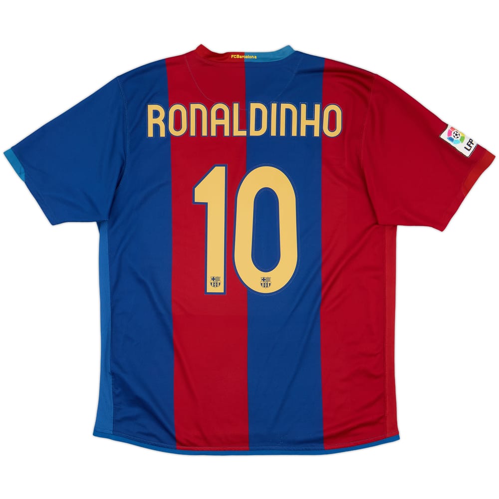 2006-07 Barcelona Home Shirt Ronaldinho #10 - 7/10 - (XL)
